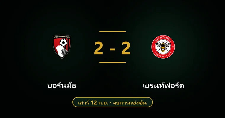 ปกบทวิเคราะห์ บอร์นมัธ พบ เบรนท์ฟอร์ด