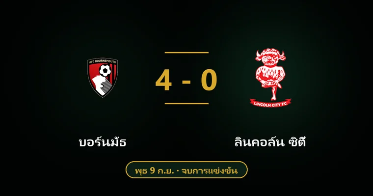 ปกบทวิเคราะห์ บอร์นมัธ พบ ลินคอล์น ซิตี้