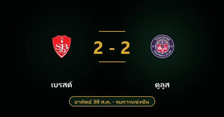 ปกบทวิเคราะห์ เบรสต์ พบ ตูลูส