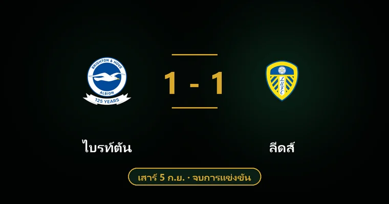 ปกบทวิเคราะห์ ไบรท์ตัน พบ ลีดส์