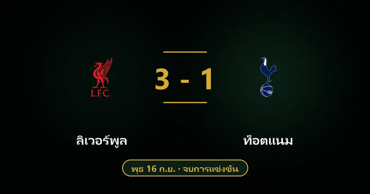 ปกบทวิเคราะห์ ลิเวอร์พูล พบ ท็อตแนม