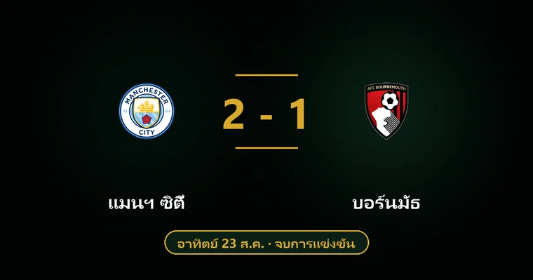 ปกบทวิเคราะห์ แมนฯ ซิตี้ พบ บอร์นมัธ