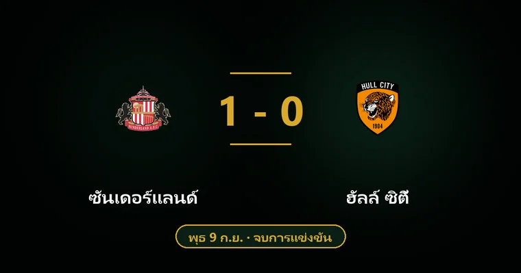 ปกบทวิเคราะห์ ซันเดอร์แลนด์ พบ ฮัลล์ ซิตี้