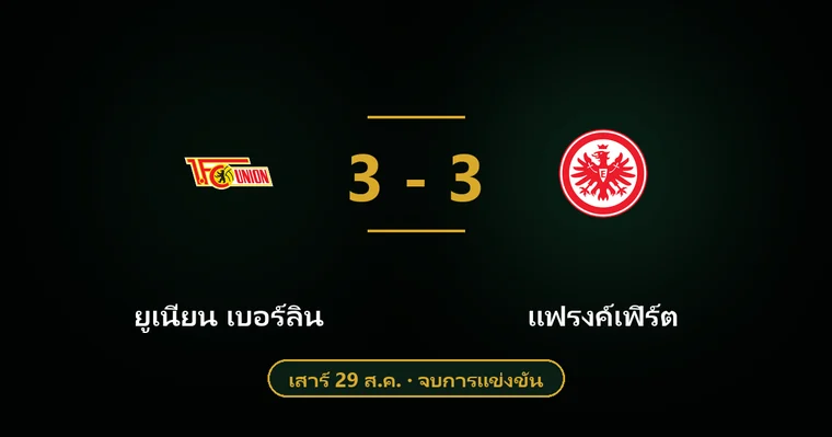 ปกบทวิเคราะห์ ยูเนี่ยน เบอร์ลิน พบ แฟรงค์เฟิร์ต